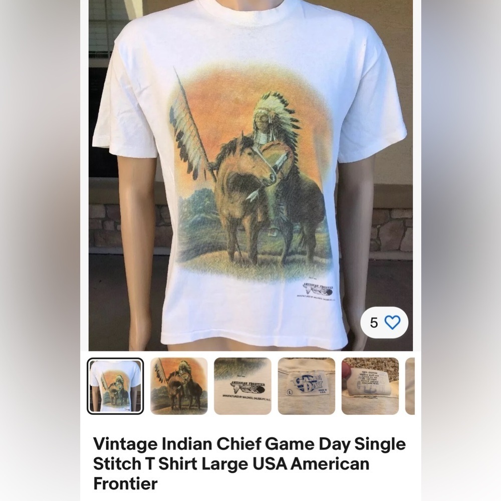 Vintage Indian Chief short sleeved t-shirt